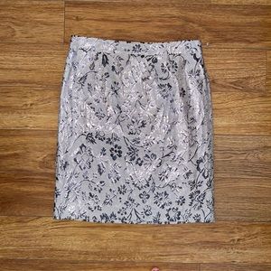 Loft Metallic Pencil Skirt